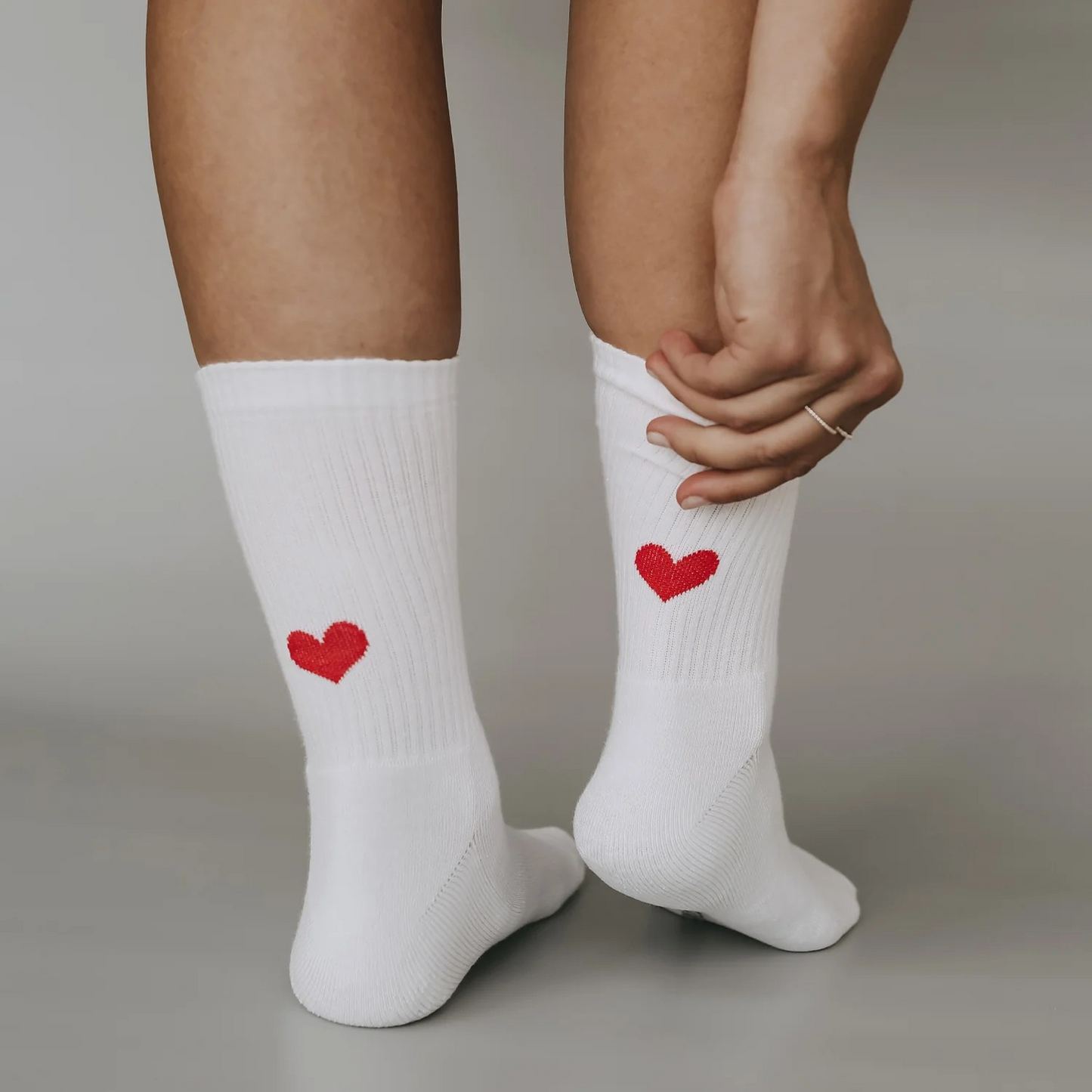 Socken Herz rot