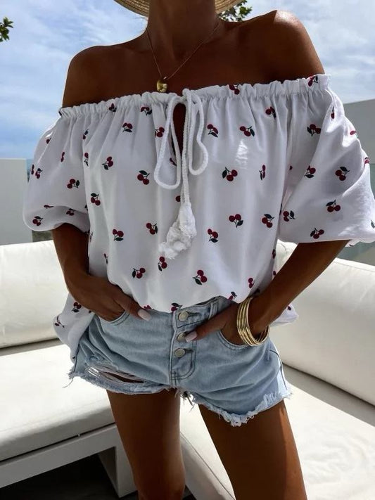 Off Shoulder Bluse „Cherry“