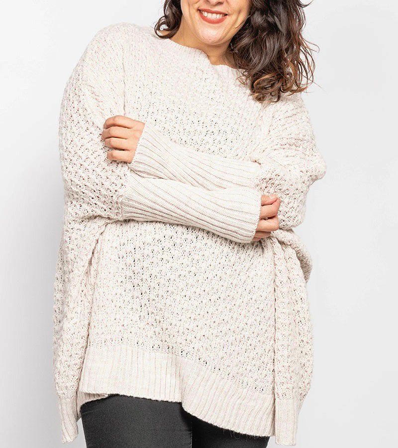 Curvy Pullover Poncho Oversize