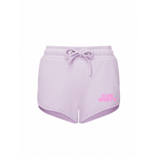 Jogger Short Retro Club Sportlich Hellrosa Glitzer